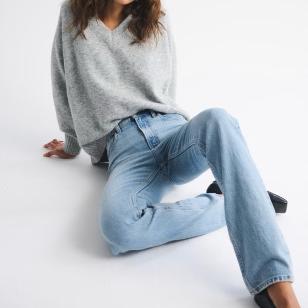 Abercrombie & Fitch Light Blue Straight Leg Jeans